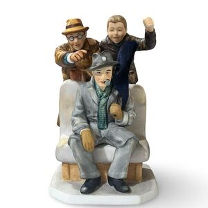 Norman Rockwell Large Ceramic Figurine Cheering Camp by Gorham